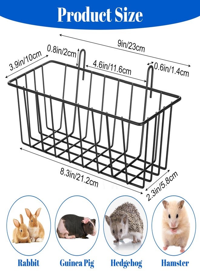 Limbeuuu 6 Pcs Rabbit Hay Feeder,Bunny Hay Feeder Rack with Metal Frame for Guinea Pig Chinchilla,Large Heavy-Duty Hays Holder Feeders for Rabbits Guinea Pigs, Small Animal Cage Accessories - Image 2